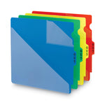 End Tab Poly Out Guides, Two-Pocket Style, 1/3-Cut End Tab, Out, 8.5 X 11, Red, 50/box