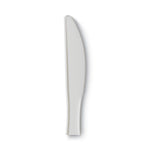 Plastic Cutlery, Mediumweight Knife, White, 1,000/Carton