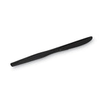 Individually Wrapped Heavyweight Knives, Plastic, Black, 1,000/Carton