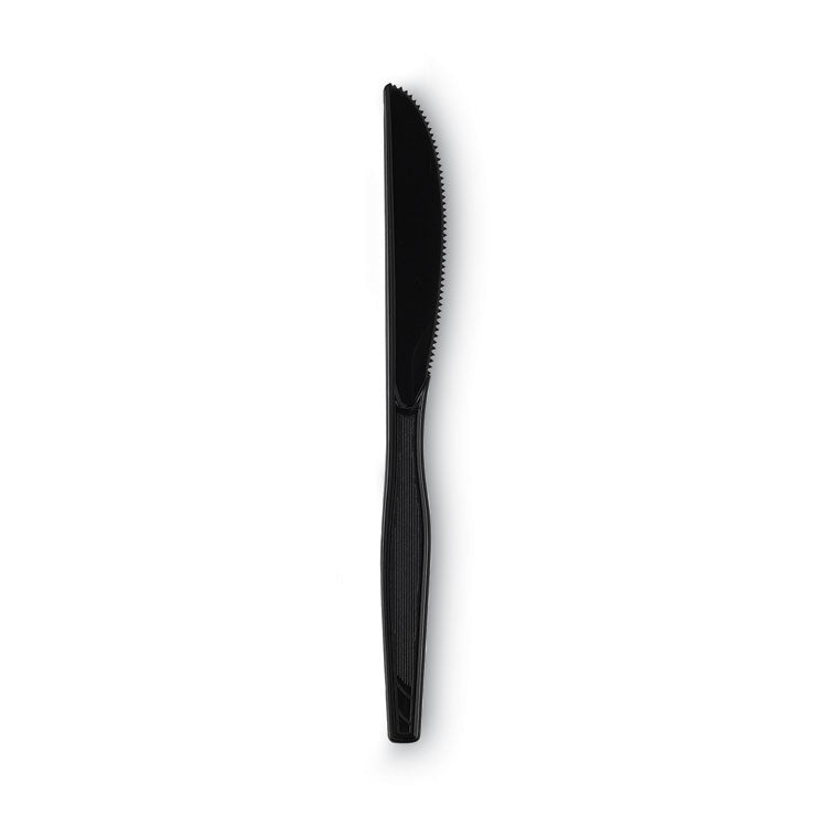 Individually Wrapped Heavyweight Knives, Plastic, Black, 1,000/Carton