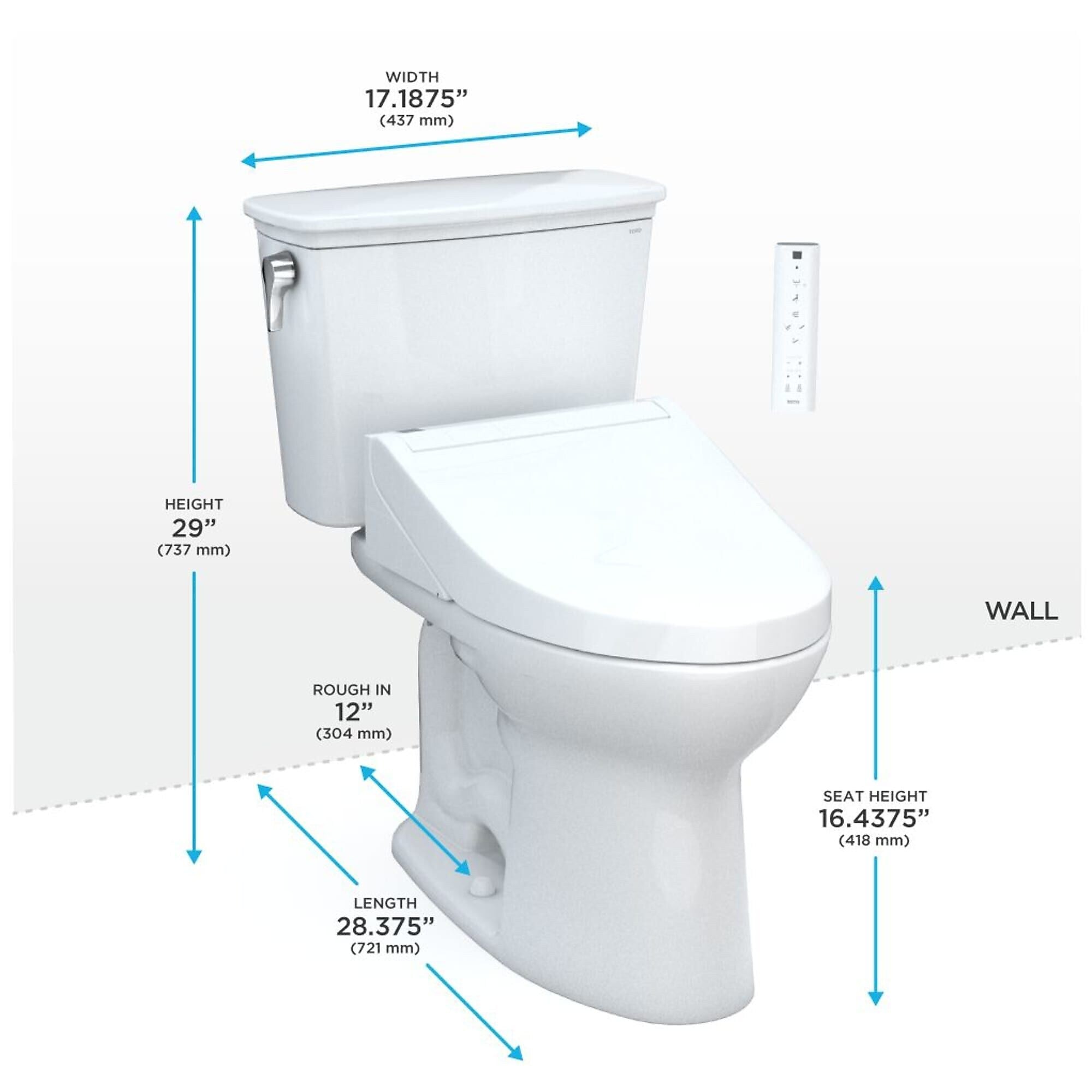 Toto Drake 1.28 gal. Gravity Flush Toilet, Cotton (MW7863084CEG#01)