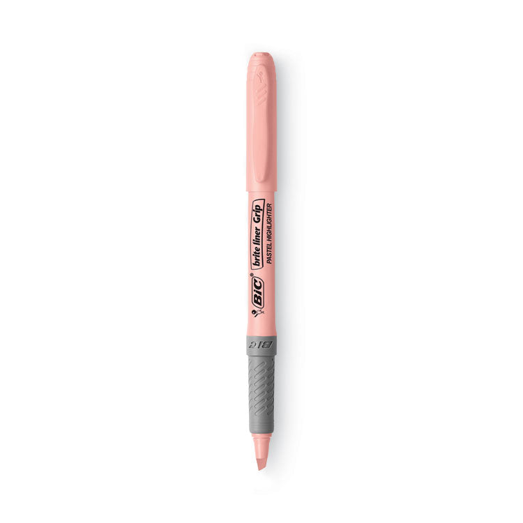 Brite Liner Grip Pocket Highlighter, Assorted Ink Colors, Chisel Tip, Assorted Barrel Colors, 6/pack