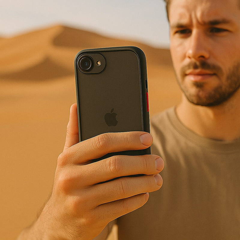 SaharaCase Venture Series Phone Case for iPhone 16e, Shock Absorbing, Scorpion Black (CP00804)
