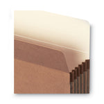 Recycled Top Tab File Pockets, 5.25" Expansion, Letter Size, Redrope, 10/Box
