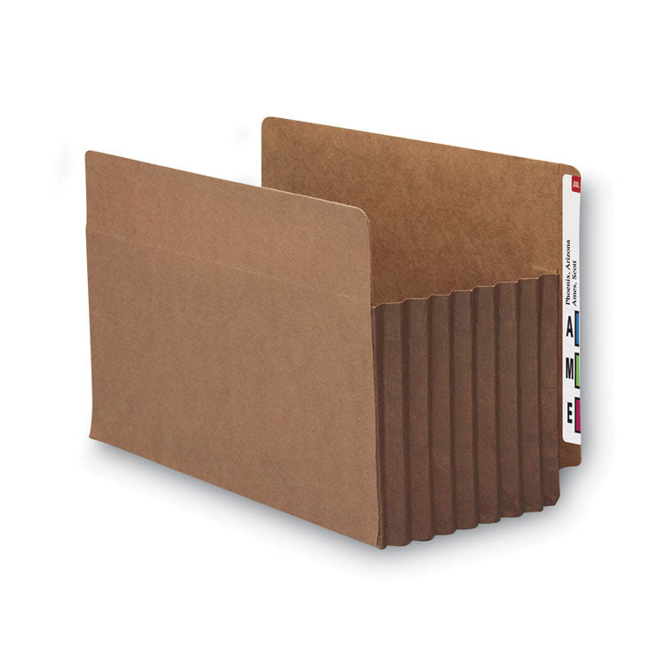 Heavy-Duty Redrope End Tab Tuff Pockets, 7" Expansion, Legal Size, Redrope, 5/box