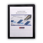 Frame View Poly Two-Pocket Folder, 100-Sheet Capacity, 11 X 8.5, Clear/black, 5/pack