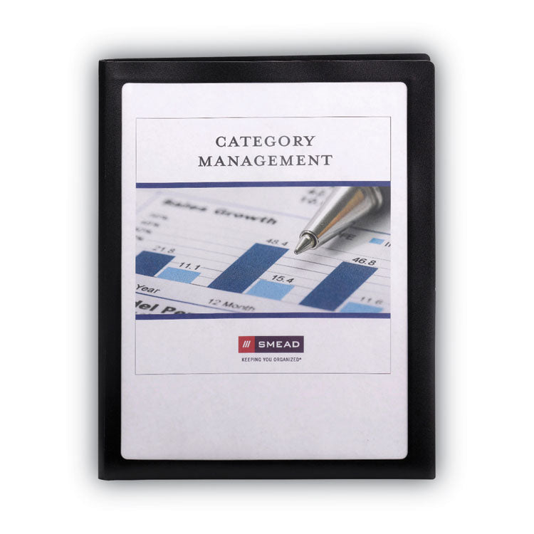 Frame View Poly Two-Pocket Folder, 100-Sheet Capacity, 11 X 8.5, Clear/black, 5/pack