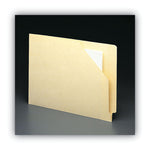 End Tab Jackets With Reinforced Tabs, Straight Tab, Letter Size, 11-Pt Manila, 100/box