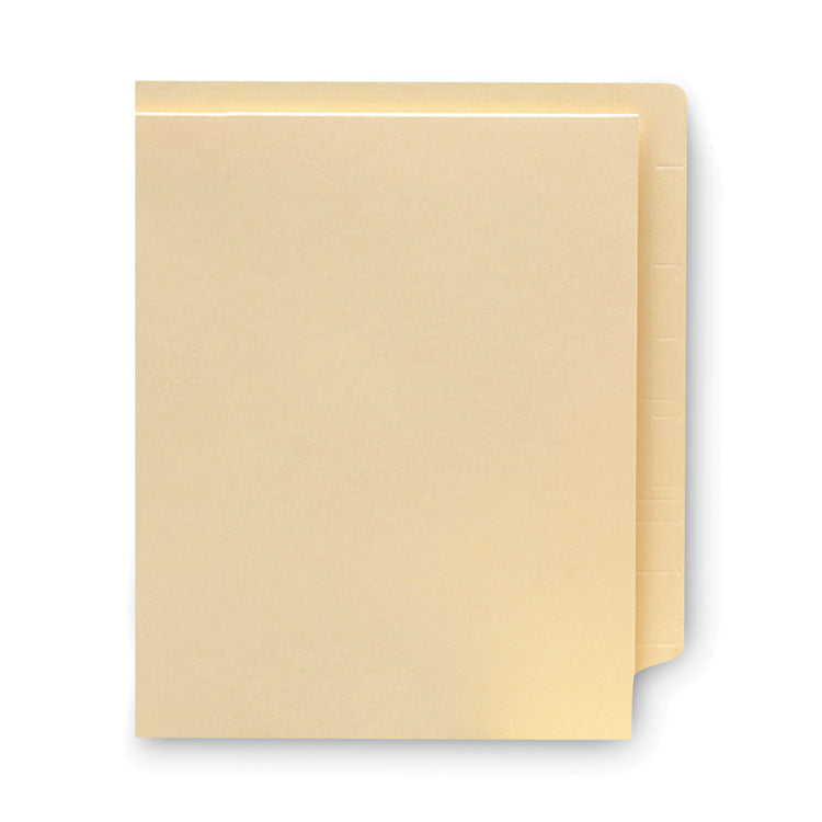 Heavyweight Manila End Tab Pocket Folders, Interior Front Panel Pocket, Straight Tabs, Letter Size, 11-pt Manila, 50/Box