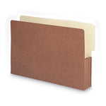 Redrope Drop-Front End Tab File Pockets, 3.5" Expansion, Legal Size, Redrope, 10/box