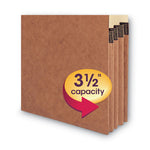 Redrope Drop-Front End Tab File Pockets, 3.5" Expansion, Legal Size, Redrope, 10/box