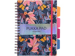 Pukka Pad Bloom 5-Subject Subject Notebooks, 6.9" x 9.8", College Ruled, 100 Sheets, Assorted Colors, 3/Pack (9494-BLM(ASST))