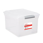 Staples Store & Slide Plastic File Box Latching, Letter/Legal Size, Clear (140167/139997)