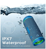 Treblab HD77 Premium Bluetooth Portable Speaker, Waterproof, Blue (HD77BL)