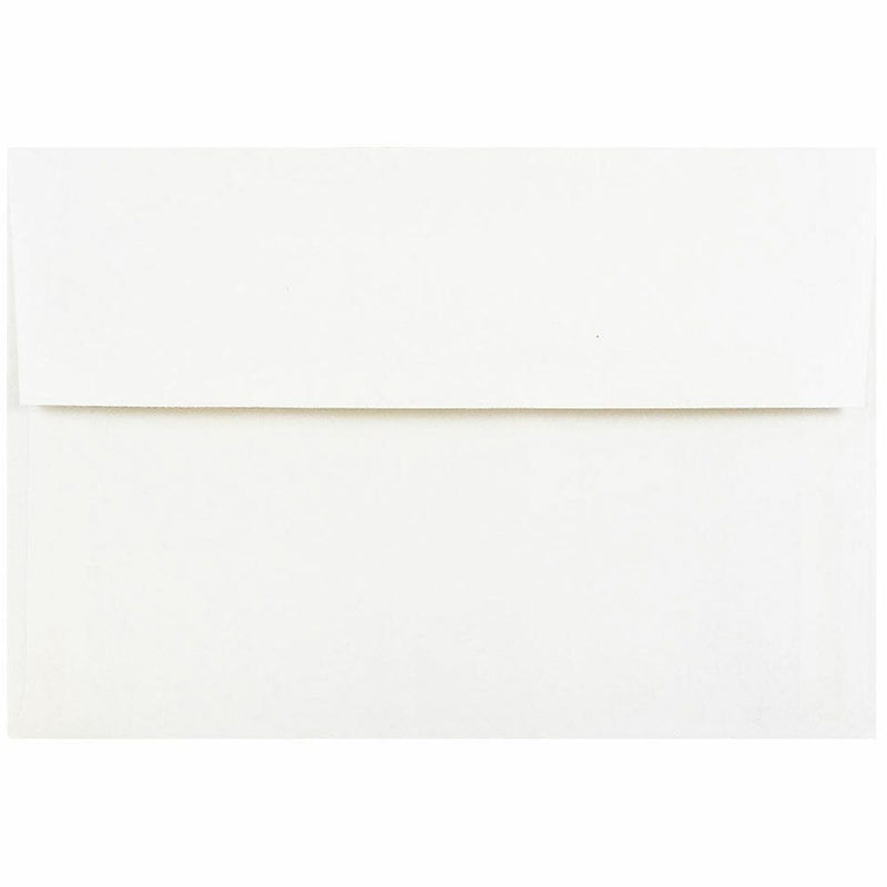 JAM Paper A8 Booklet Envelope, 5 1/2" x 8 1/8", White with Gold Foil, 100/Pack (3243664d)