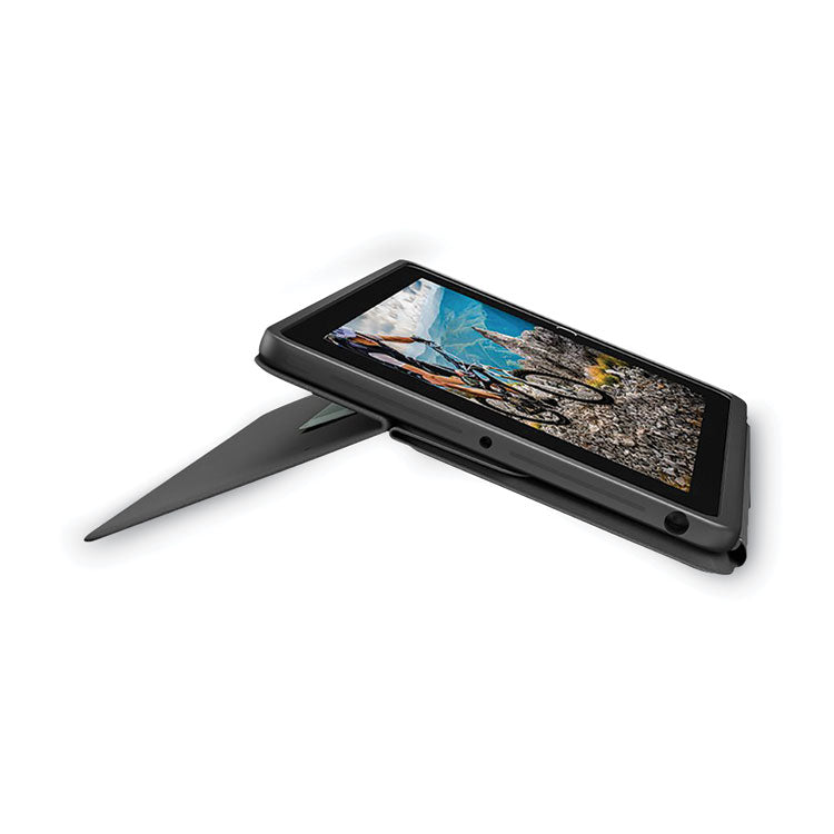 Rugged Folio Keyboard Case for iPad 7th/8th Gen, Gray