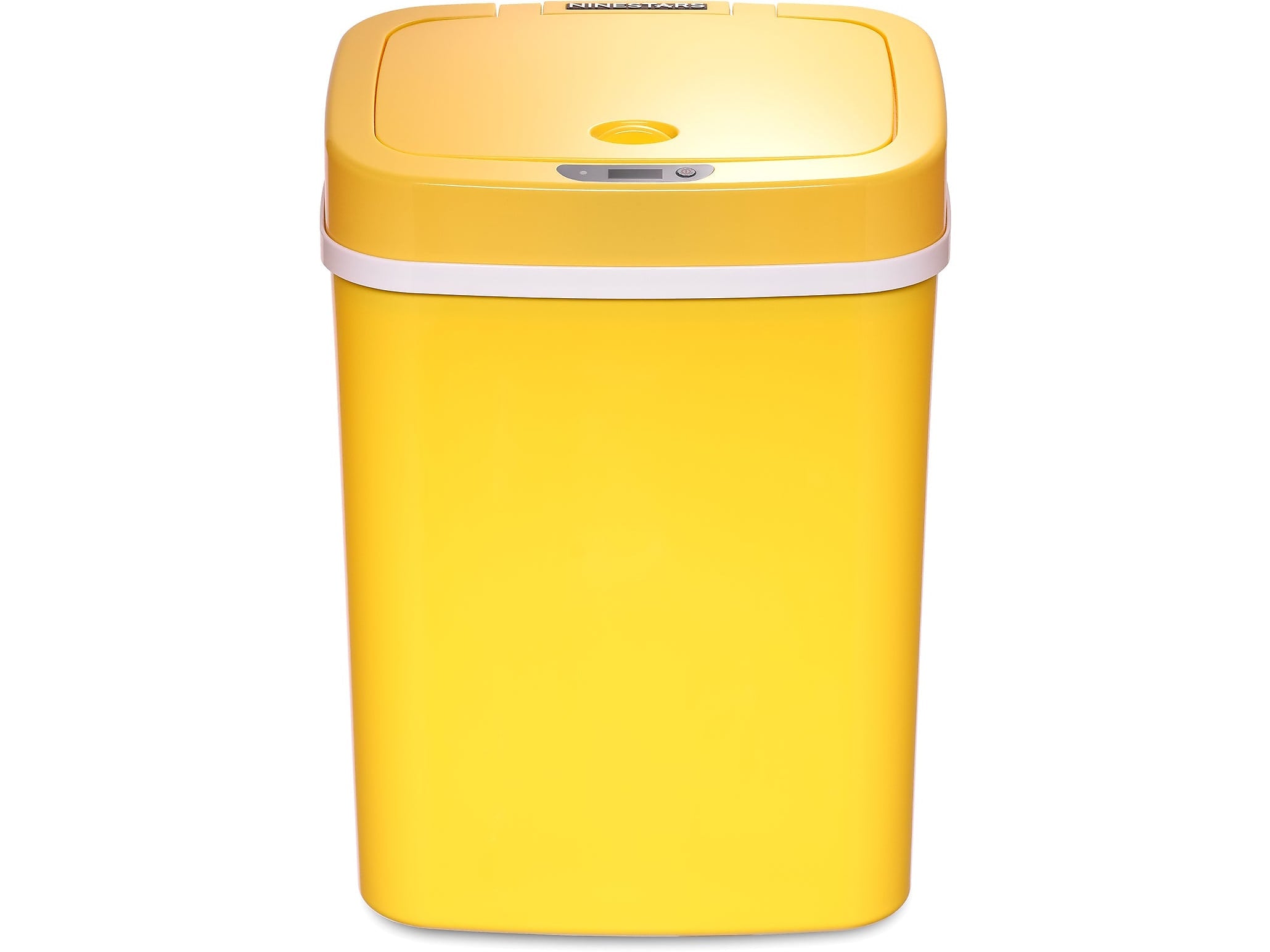Nine Stars Plastic Sensor Trash Can, 3.2-Gallon, Yellow (DZT-12-5YL)
