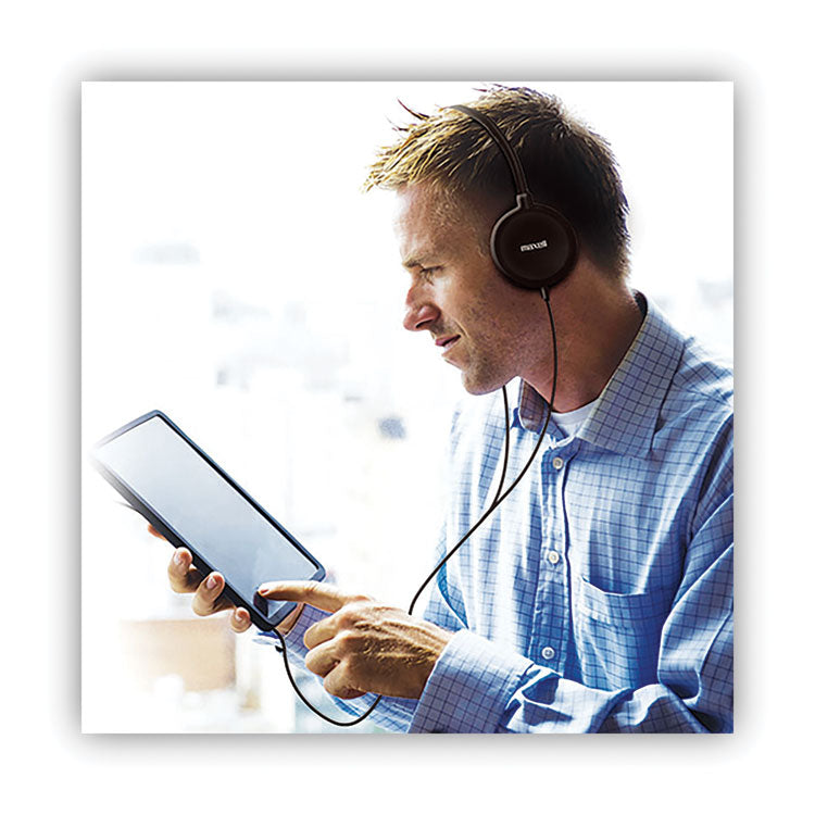 HP200 Headphone with Microphone, 6 ft Cord, Black