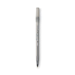 Round Stic Xtra Life Ballpoint Pen Value Pack, Stick, Medium 1 mm, Black Ink, Translucent Frost Barrel, 60/Box