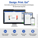 Avery TrueBlock Laser Shipping Labels, 8.5" x 11", Matte White, 100 Labels/Box (5165)