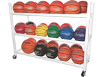 Champion Sports Heavy-Duty Basketball Cart, White (30CART)