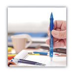 Gel-Ocity Gel Pen, Retractable, Medium 0.7 Mm, Blue Ink, Translucent Blue Barrel, Dozen