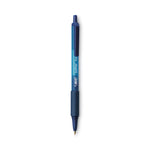 Soft Feel Ballpoint Pen, Retractable, Medium 1 Mm, Blue Ink, Blue Barrel, Dozen