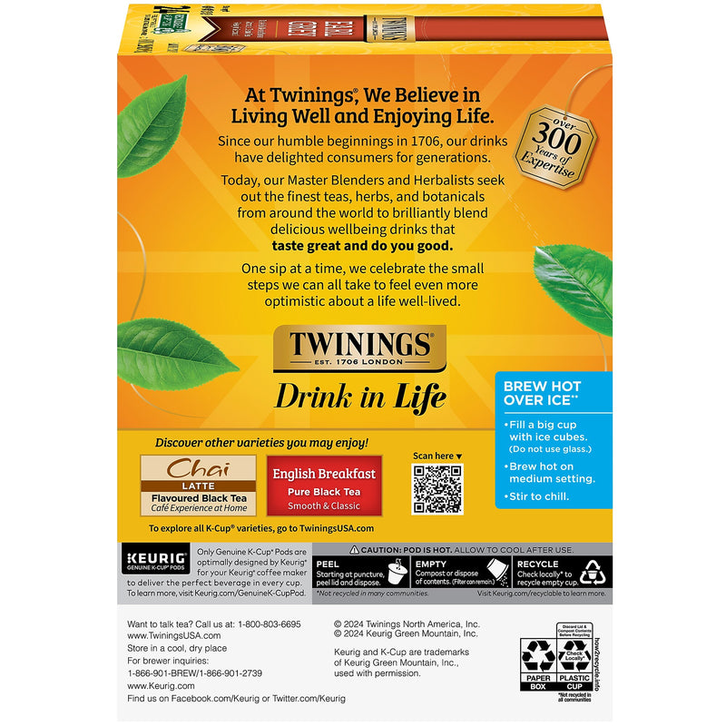 Twinings Earl Grey Black Tea, Keurig® K-Cup® Pods, 24/Box (TNA85783)
