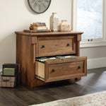 Sauder Palladia 2-Drawer Lateral File Cabinet, Letter/Legal Size, 30"H x 37"W x 22"D, Vintage Oak (420607)