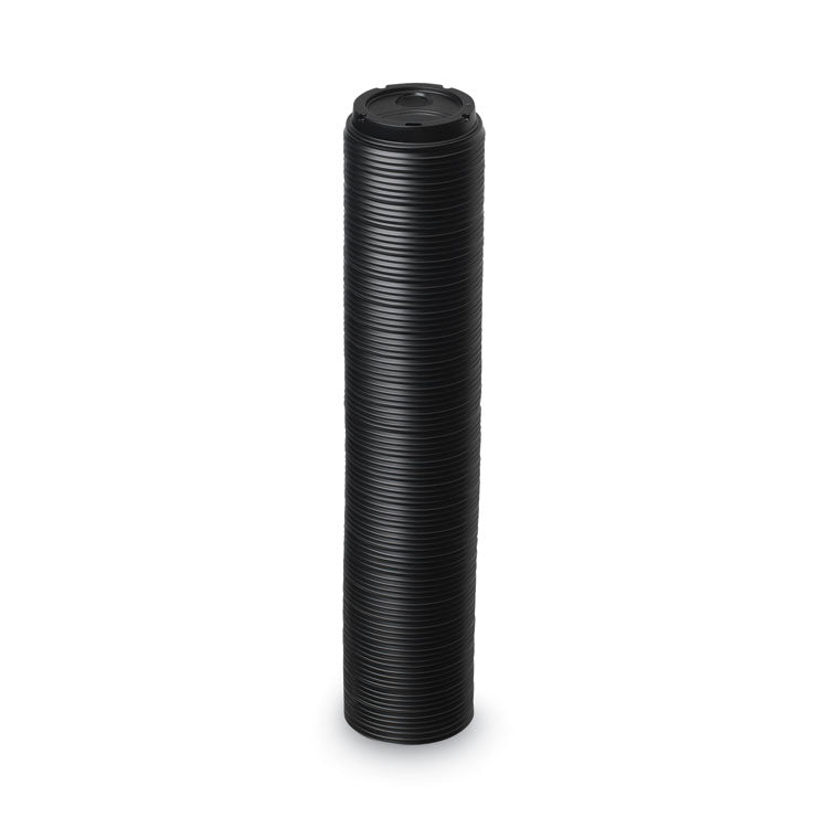 Drink-Thru Lids, Fits 10 oz to 20 oz Hot Cups, Plastic, Black, 1,000/Carton