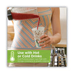 PerfecTouch Paper Hot Cups and Lids Combo, 12 oz, Coffee Haze Design, 50/Pack, 6 Packs/Carton