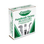 Large Variety Paint Brush Classpack, Natural; Nylon Bristles, Flat; Round Profiles, 36/set