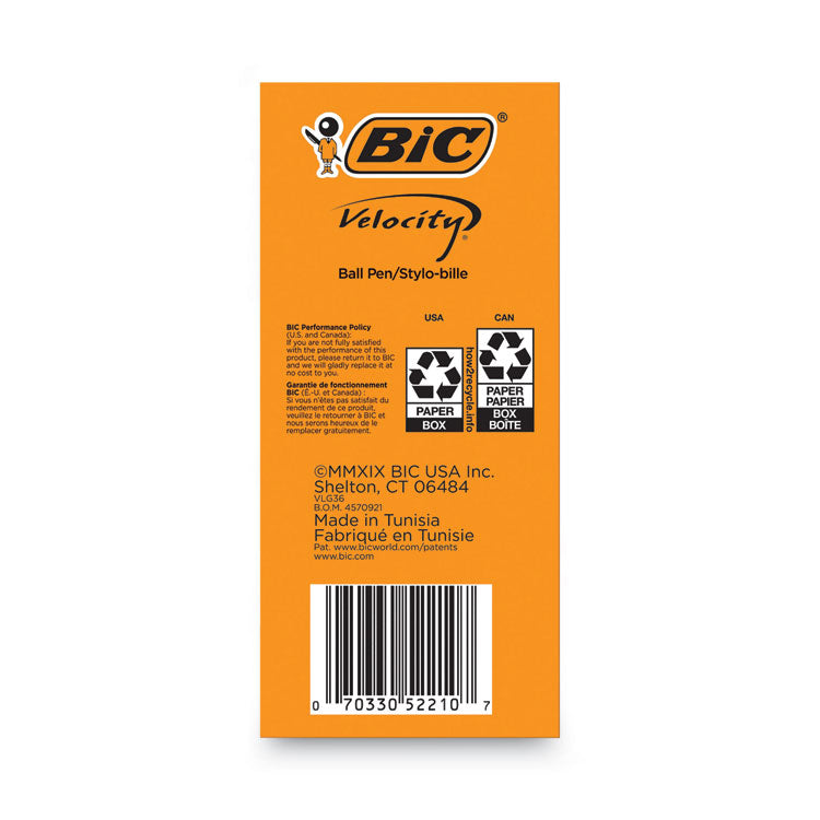 Velocity Easy Glide Ballpoint Pen Value Pack, Retractable, Medium 1 Mm, Black Ink, Black Barrel, 36/pack