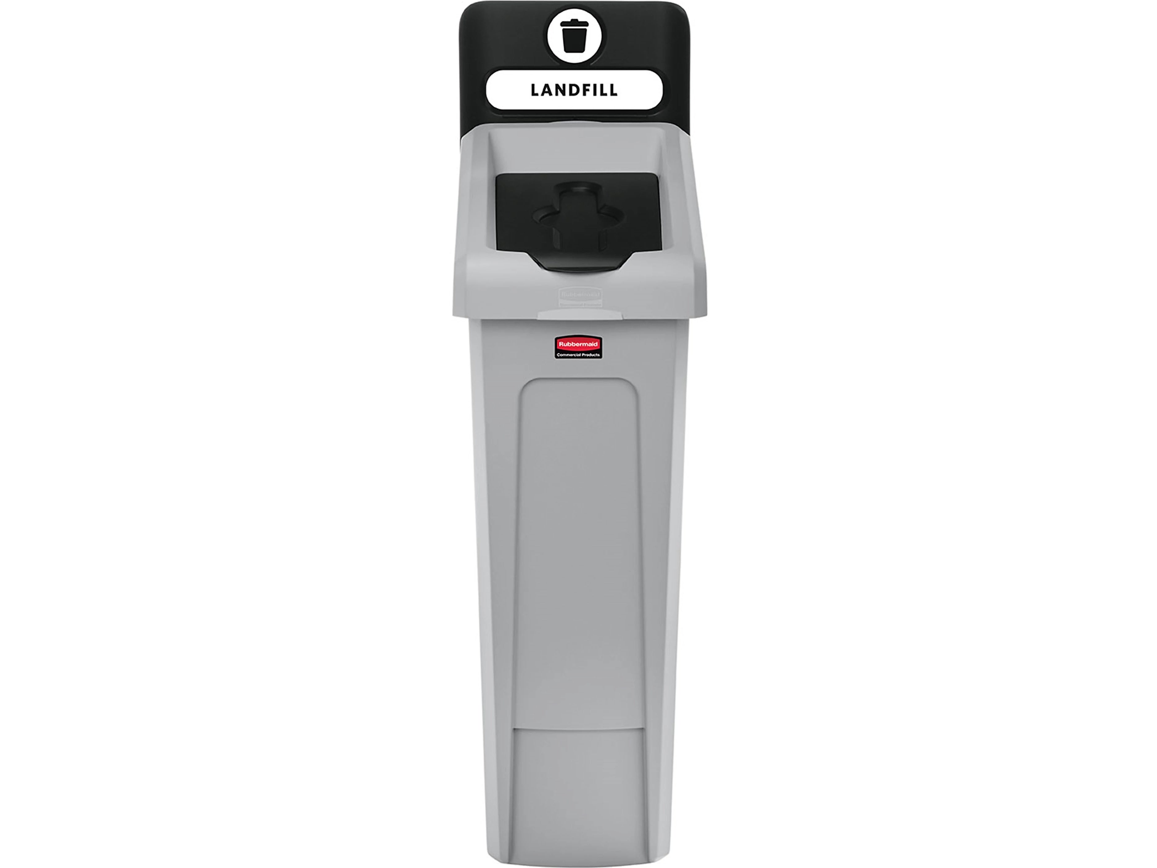 Rubbermaid Slim Jim Single-Stream Recycling Station, 23 Gallon, Gray/Black (2185053)