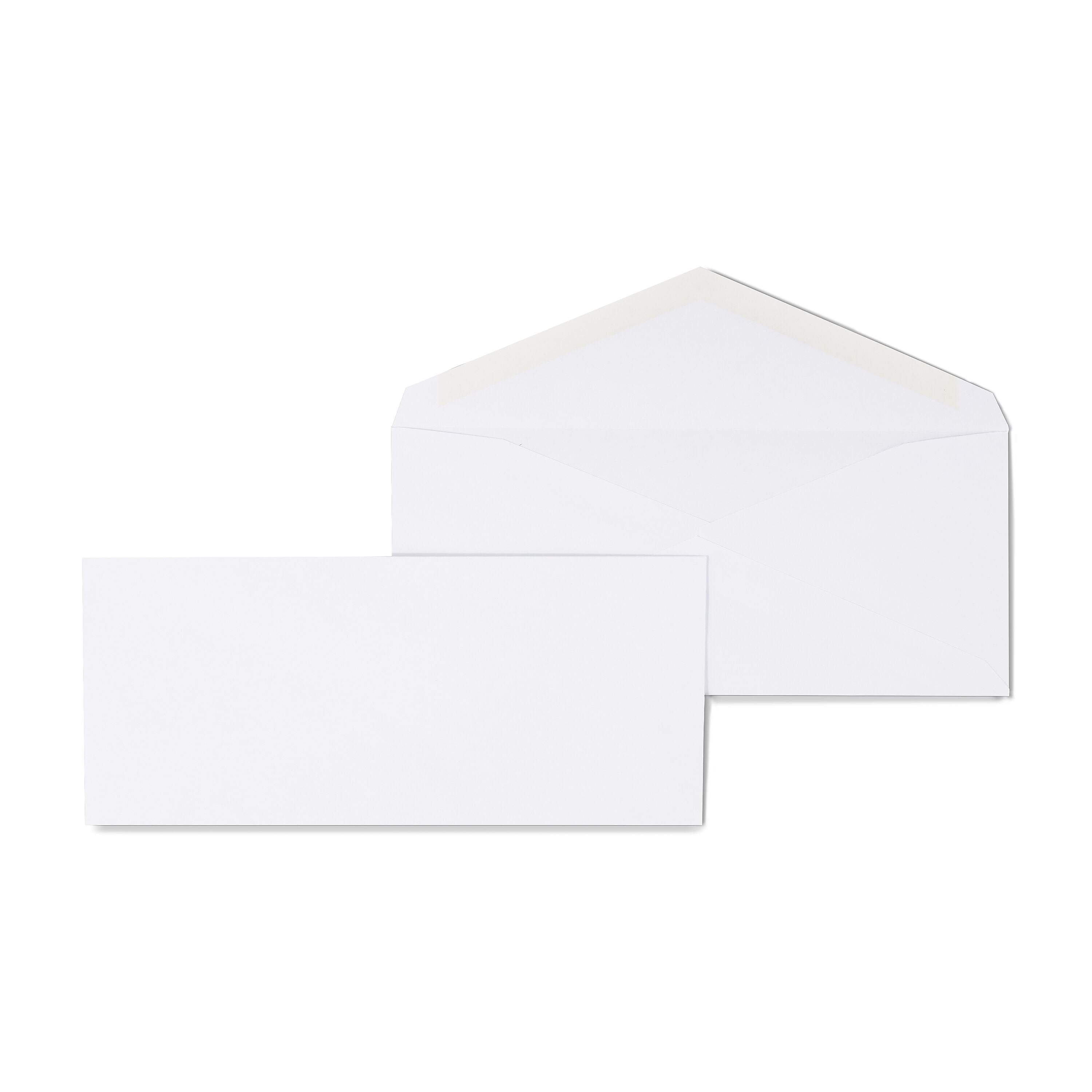 Staples Gummed #9 Business Envelopes, 3 7/8" x 8 7/8", White, 500/Box (247650/19255)
