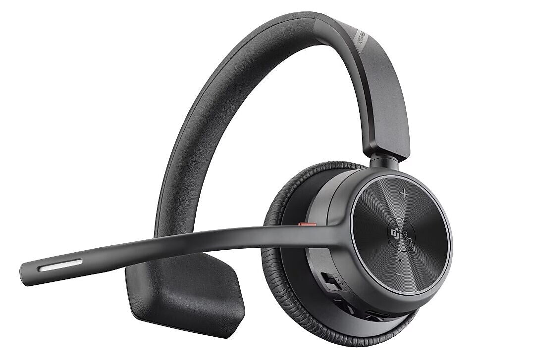 Poly Voyager 4310 Noise Canceling On-Ear Headset, Bluetooth, Black (77Y95AA)