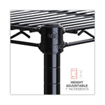 NSF Certified 6-Shelf Wire Shelving Kit, 48w x 18d x 72h, Black