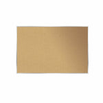 Ghent Natural Cork Bulletin Board, Satin Aluminum Frame, 4'H x 7'W (AK47)
