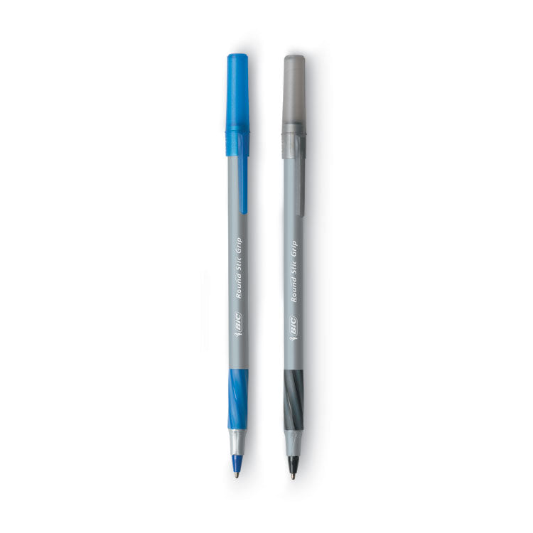 Round Stic Grip Xtra Comfort Ballpoint Pen Value Pack, Easy-Glide, Stick, Medium 1.2mm, Assorted Ink And Barrel Colors, 36/pk