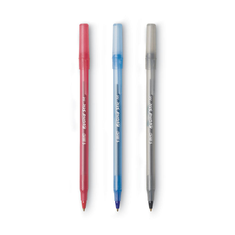 Round Stic Xtra Precision Ballpoint Pen Value Pack, Stick, Medium 1 Mm, Assorted Ink And Barrel Colors, 60/pack