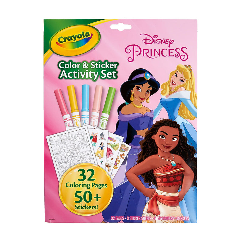 Crayola Color & Sticker: Disney Princess Activity Book, 3 Sets/Bundle (BIN042745-3)
