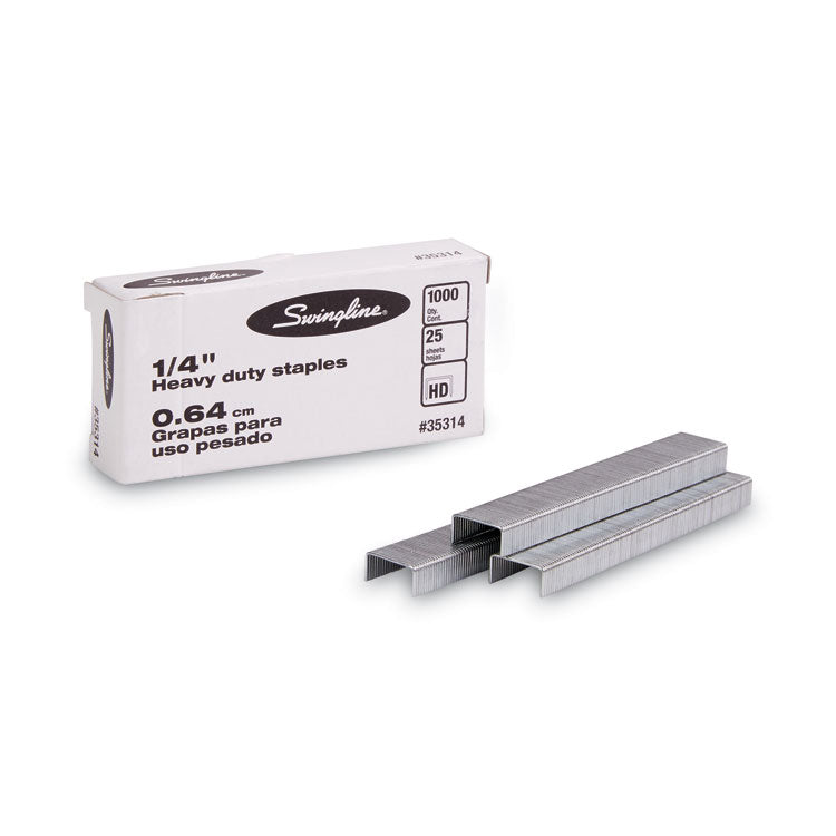 S.f. 13 Heavy-Duty Staples, 0.25" Leg, 0.5" Crown, Steel, 1,000/box