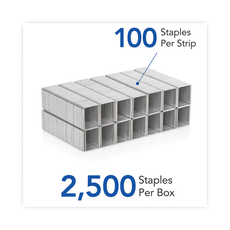 Light Touch Heavy-Duty Staples, 0.63" Leg, 0.5" Crown, Steel, 2,500/box