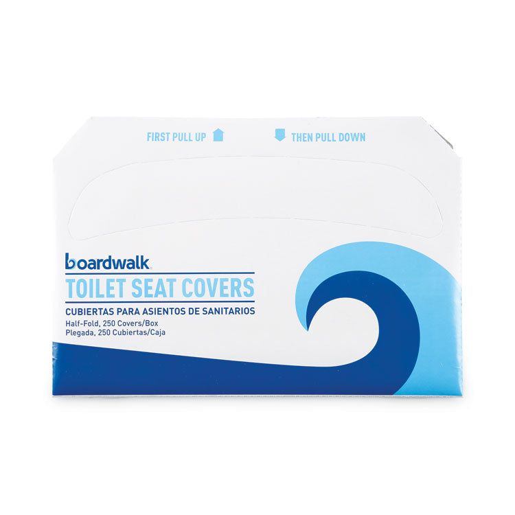 Premium Half-Fold Toilet Seat Covers, 14.17 x 16.73, White, 250/Sleeve, 20 Sleeves/Carton