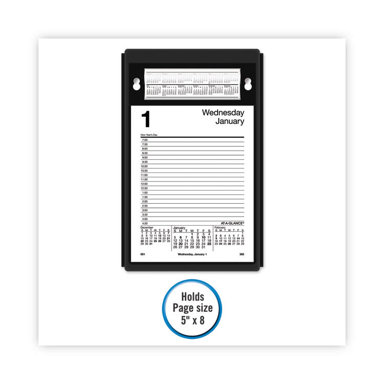 Base for 5 x 8 Tear-Off Daily Desk Calendar, 5 x 8, Black