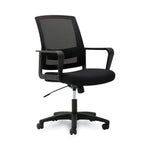 Mesh Mid-Back Chair, Supports Up To 225 Lb, 17" To 21.5" Seat Height, Black