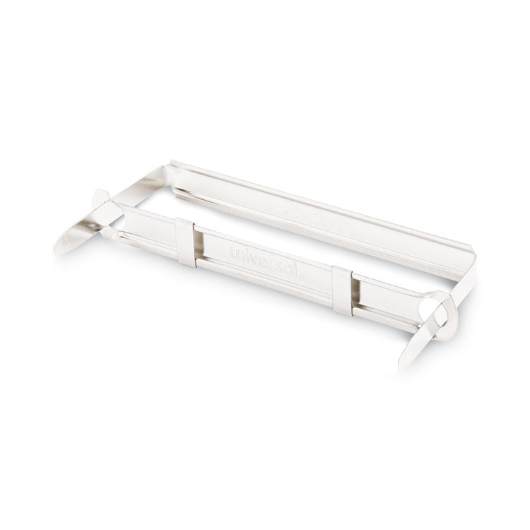 Two-Piece Two-Prong Paper Fastener Base and Compressor Sets, 1" Capacity, 2.75" Center to Center, Silver, 50/Box
