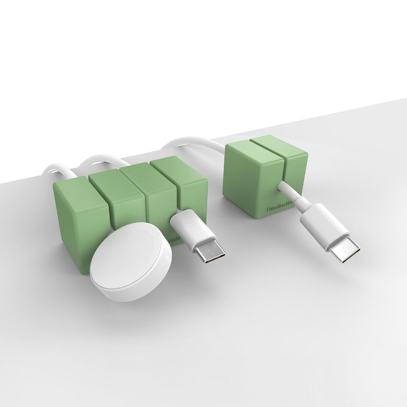 Function101 Cable Blocks, Magnetic Cable Organizers, Green, 3/Pack (F101-CBXR3)