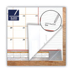 Marbled Desk Pad, Marbled Stone Artwork, 22 x 17, White/Multicolor Sheets, Clear Corners, 12-Month (Jan to Dec): 2025