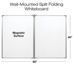 Excello Global Products Wall-Mounted Magnetic Steel Dry-Erase Whiteboard, 40" x 60" (EGP-HD-0551)